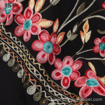 Woven Clothes Rayon Chain Embroidery Fabrics For Dresses